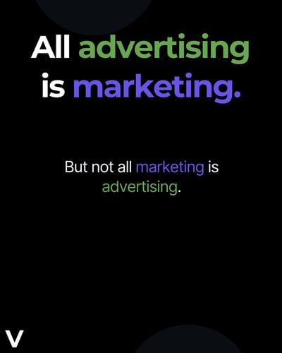 all advertising is marketing, but not all marketing is advertising
