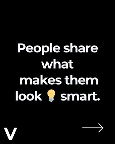 people share what makes them look smart online