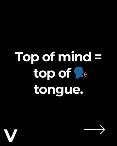 staying top of mind makes viral marketing more likely